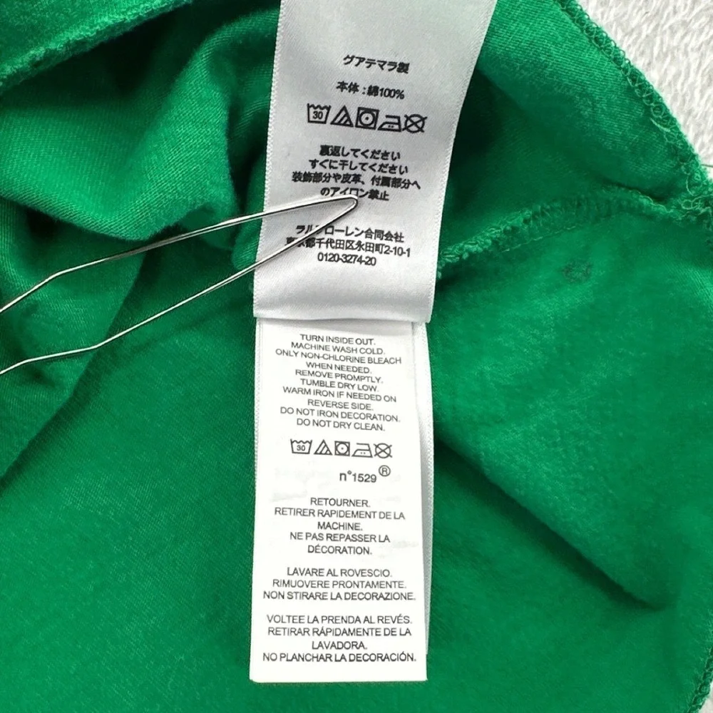 Polo Ralph Lauren Mens T-Shirt XL Green Classic Fit Applique Logo Short Sleeve